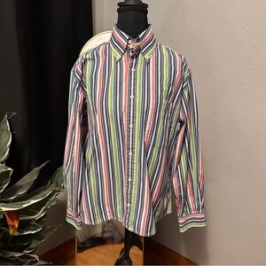 Vintage Tommy Hilfiger Multicolor Striped Button Down Shirt